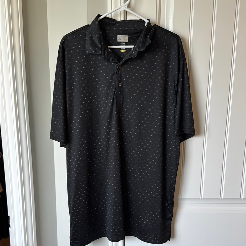 Greg Norman Golf Collection Black Polo Shirt